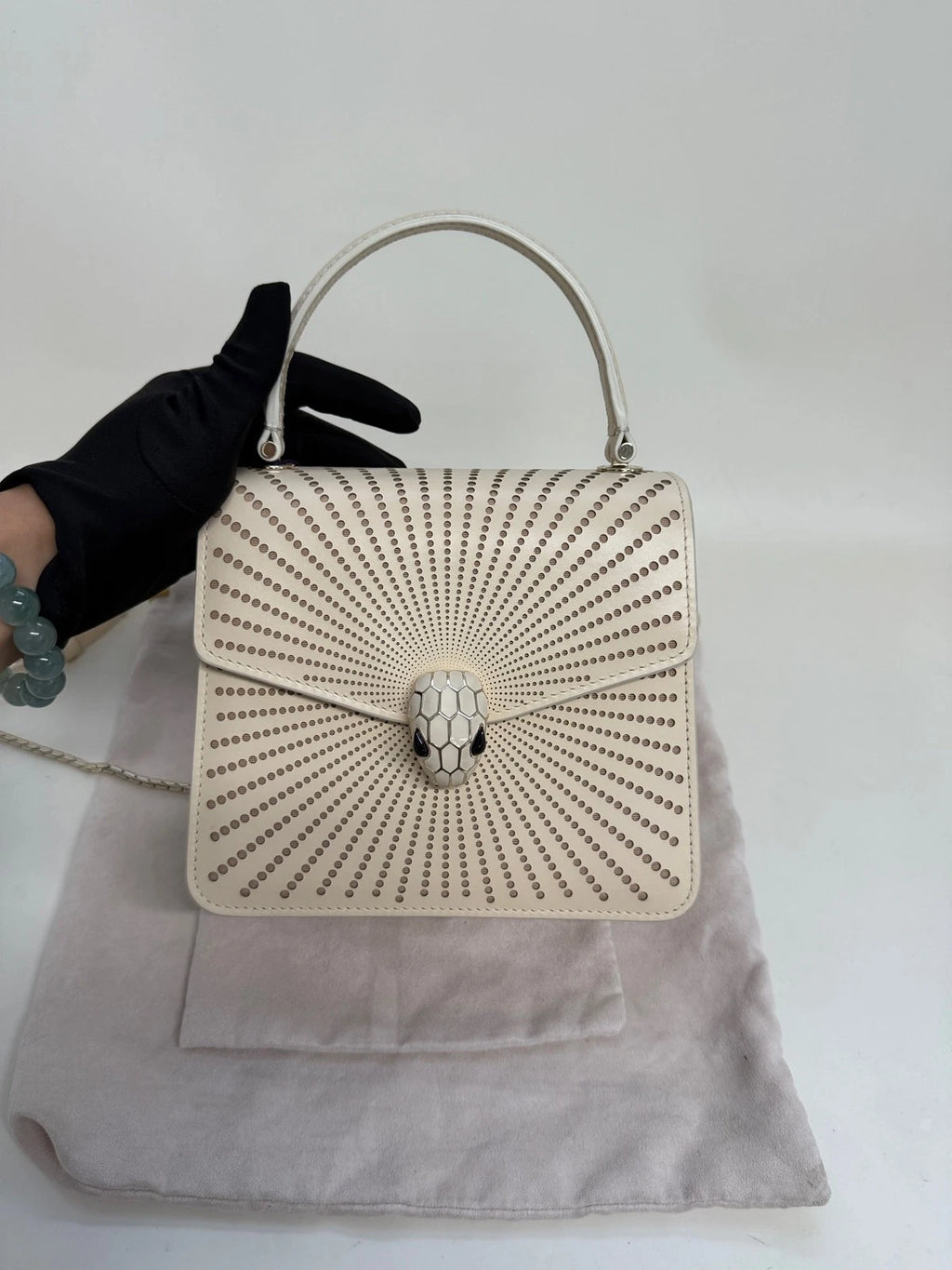 Bvlgari Serpenti Accordion Shoulder Bag Leather For Women