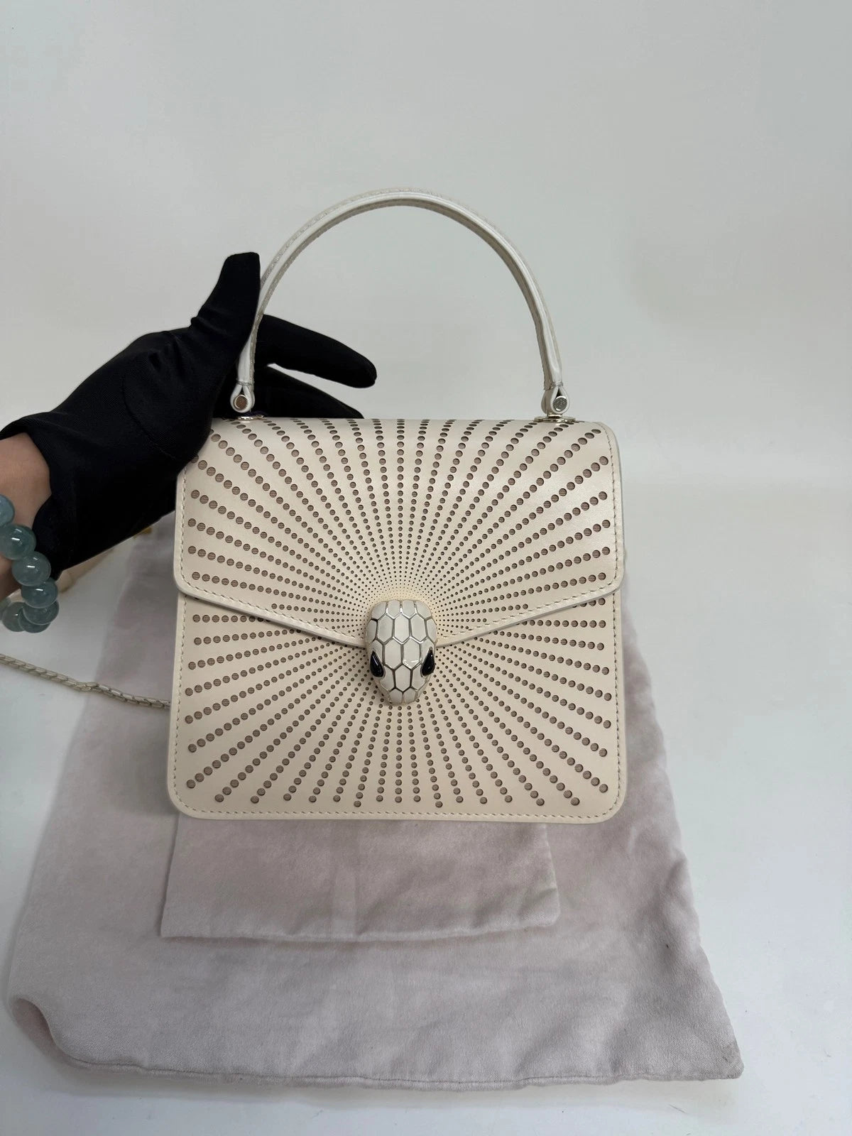 Bvlgari Serpenti Accordion Shoulder Bag Leather For Women