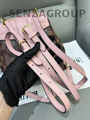 Louis Vuitton Damier Azur & Pink Clapton Backpack Gold Hardware Women's