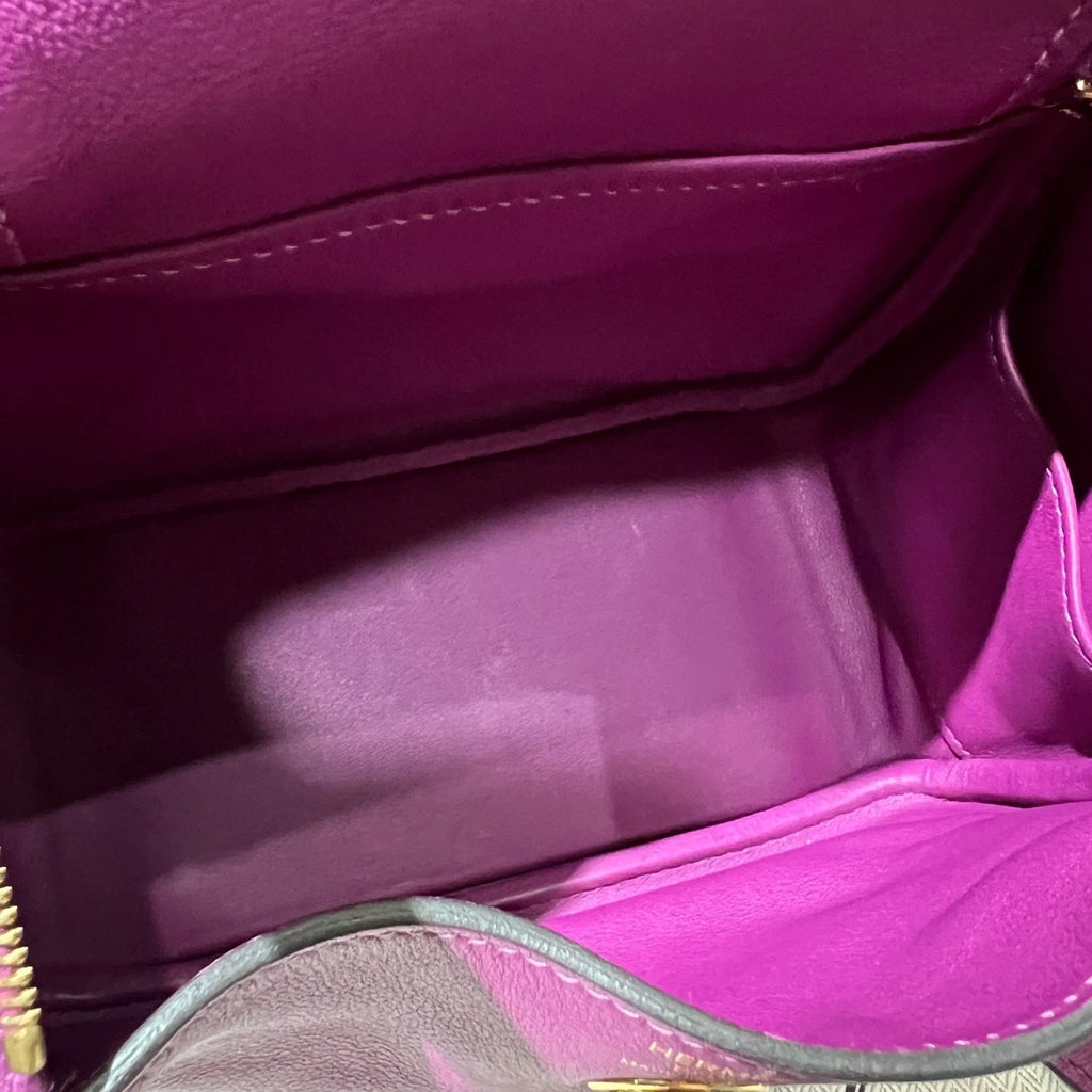 Hermes Mini Lindy Purple Swift Leather Handbag Crossbody For Women