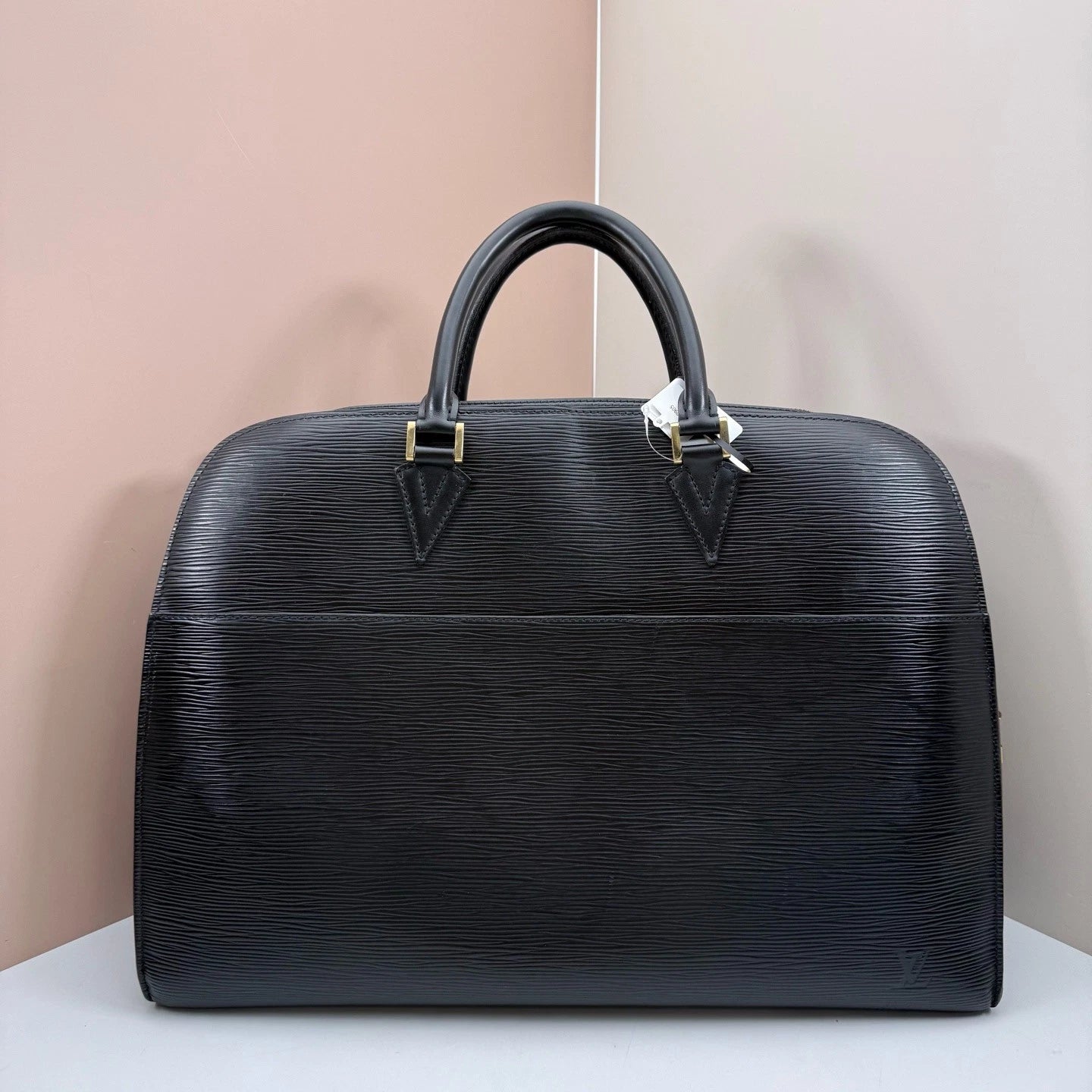 Louis Vuitton Epi Sorbonne Top Handle Bag Black Gold Used Women Classic