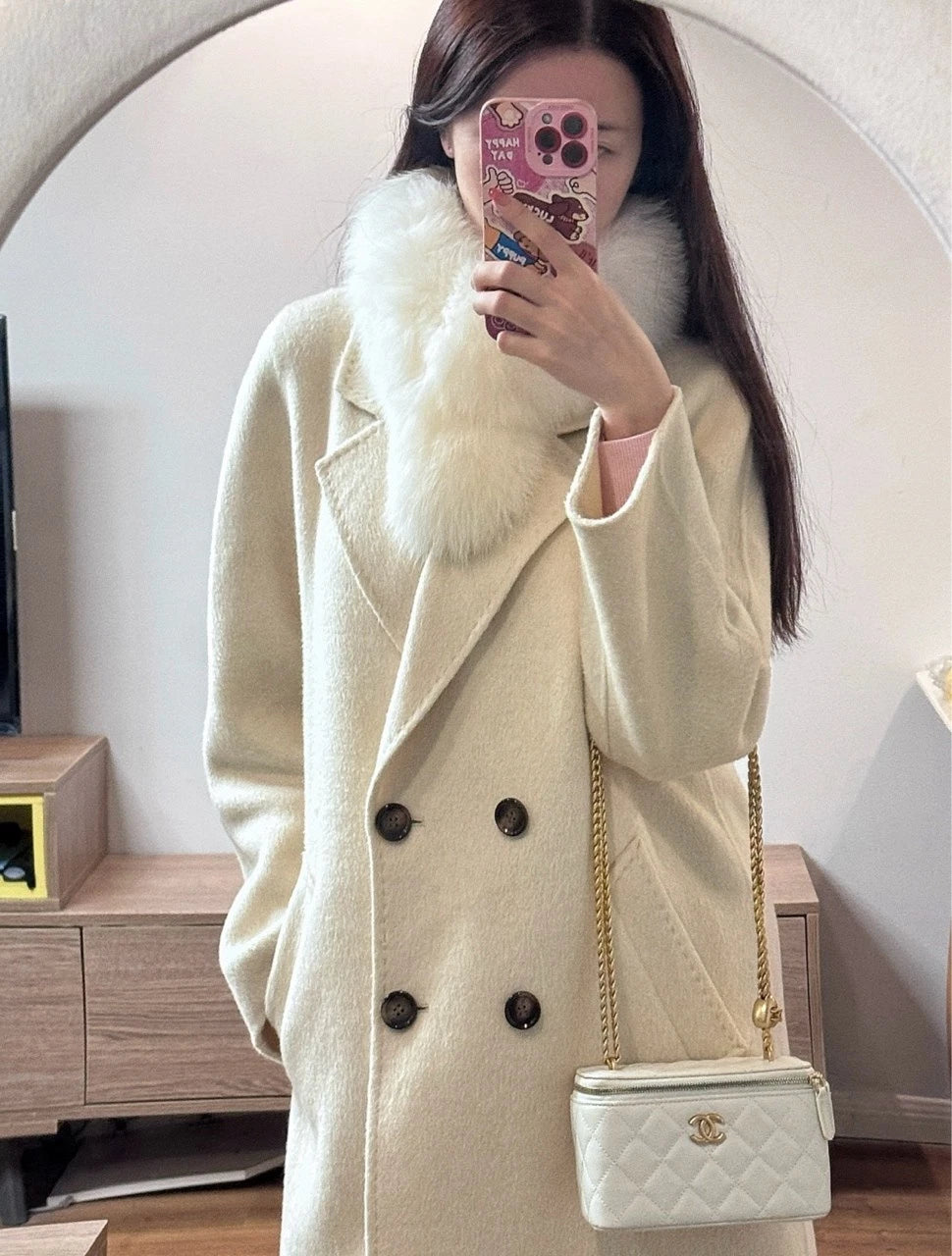 Chanel Vanity Lambskin Shoulder Bag Crossbody Excellent