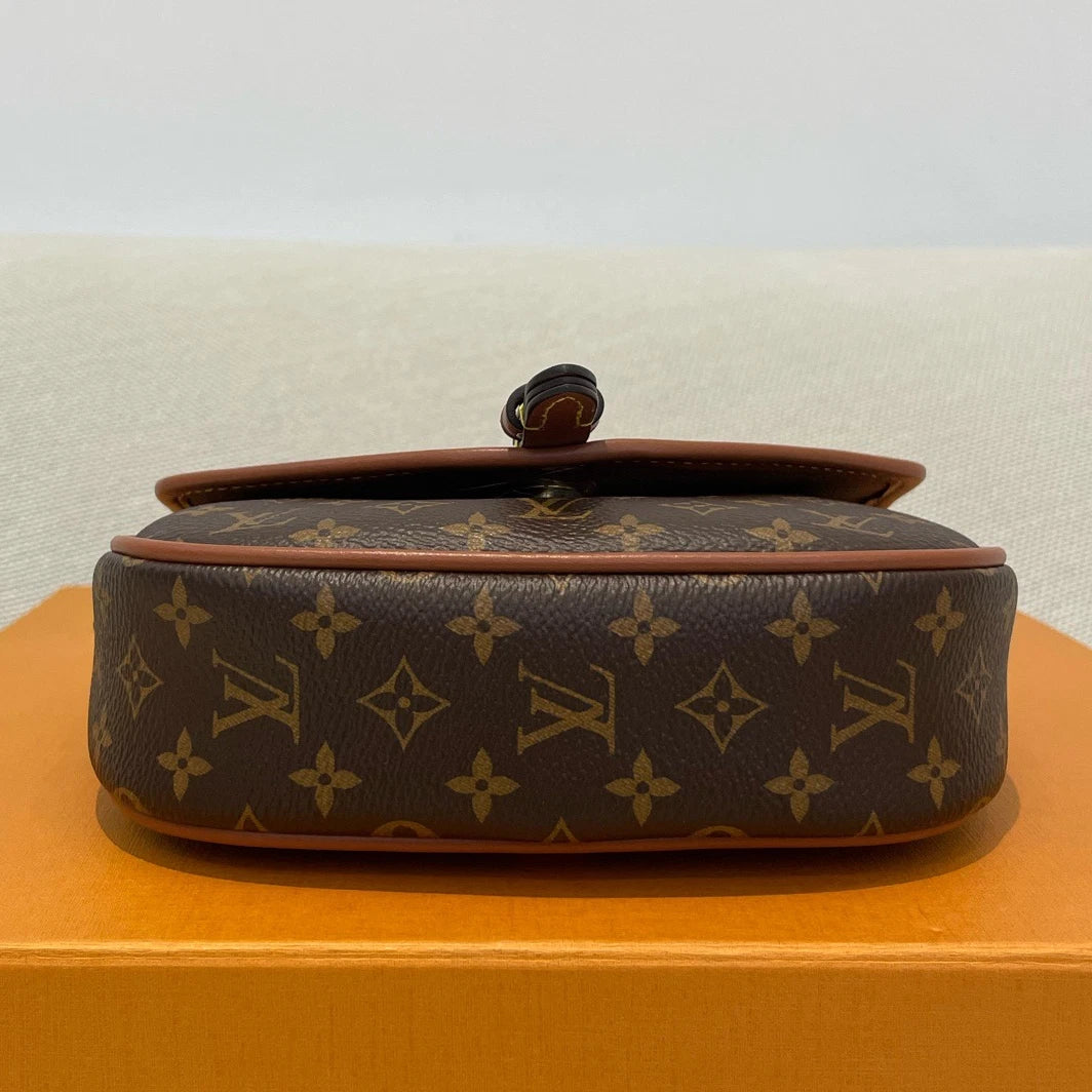 Louis Vuitton Solo Monogram Chain Shoulder Bag Crossbody Brown Gold Women