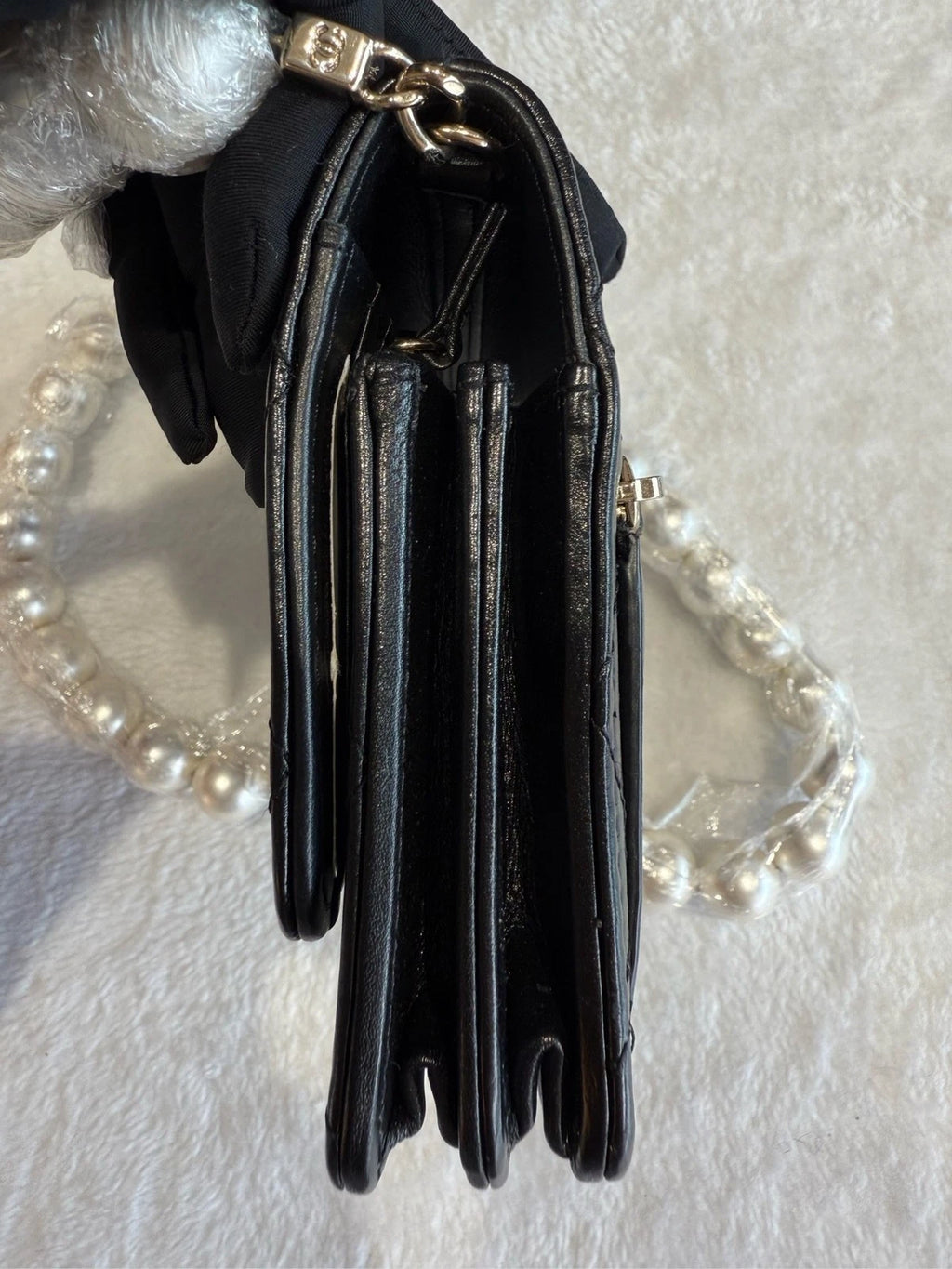 CHANEL Pearl Chain WOC Crossbody Bag For Women