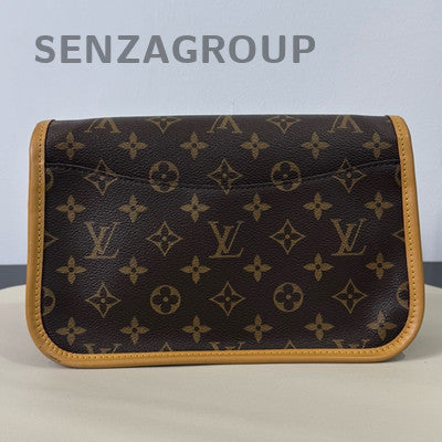 Louis Vuitton Diane Monogram Shoulder Crossbody Bag Brown Gold Hardware