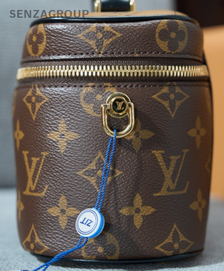 Louis Vuitton Monogram Top Handle Shoulder Bag Crossbody Brown Gold Women