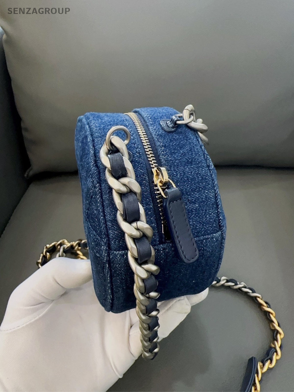 CHANEL CoCo Mark31 Denim Chain Shoulder bag Crossbody Women Blue Classic