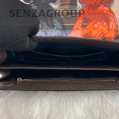Gucci Ophidia Large Vintage GG Logo Chain Shoulder Crossbody Bag Brown Gold