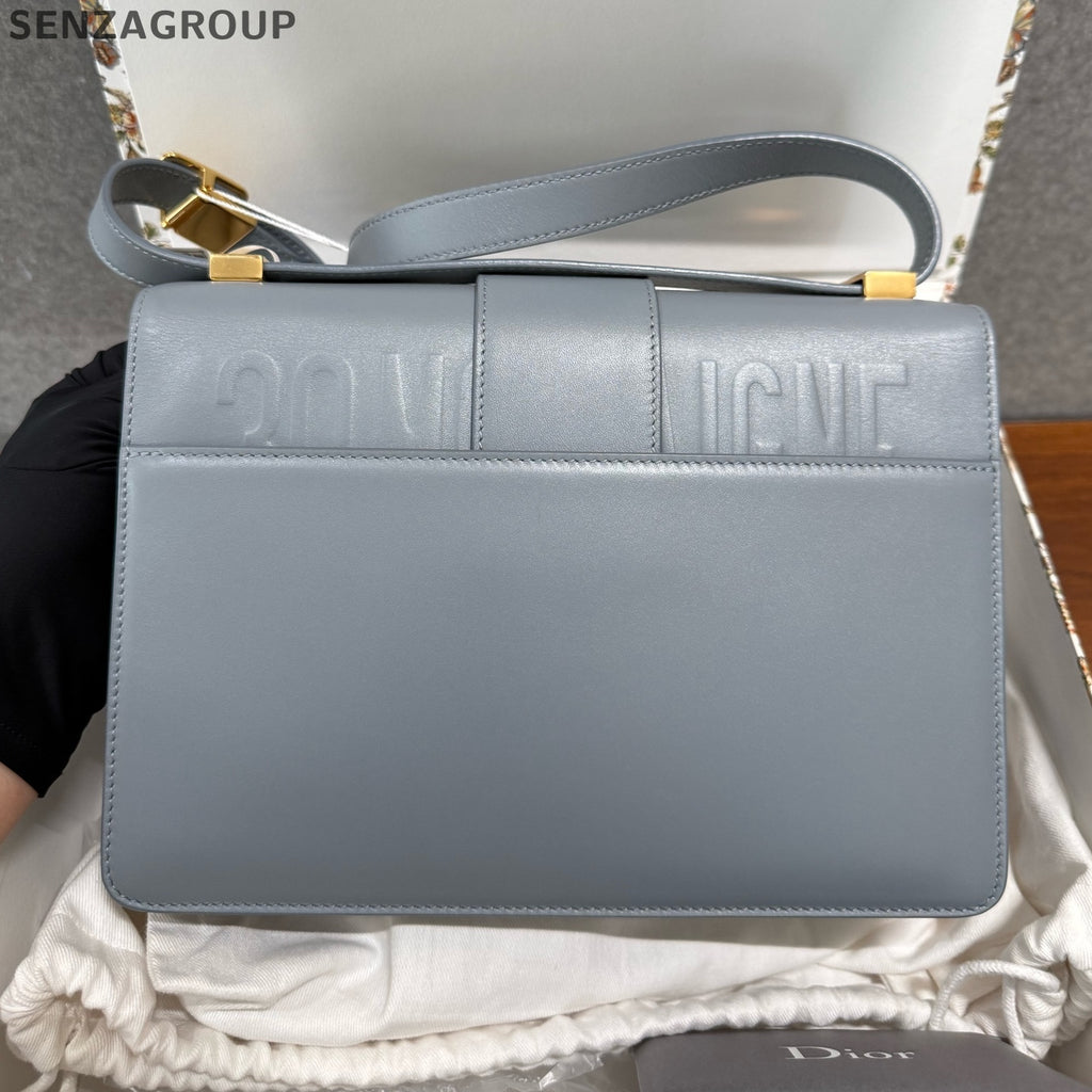 Dior Montaigne 30 Blue Gold Leather Shoulder Crossbody Bag Women Classic
