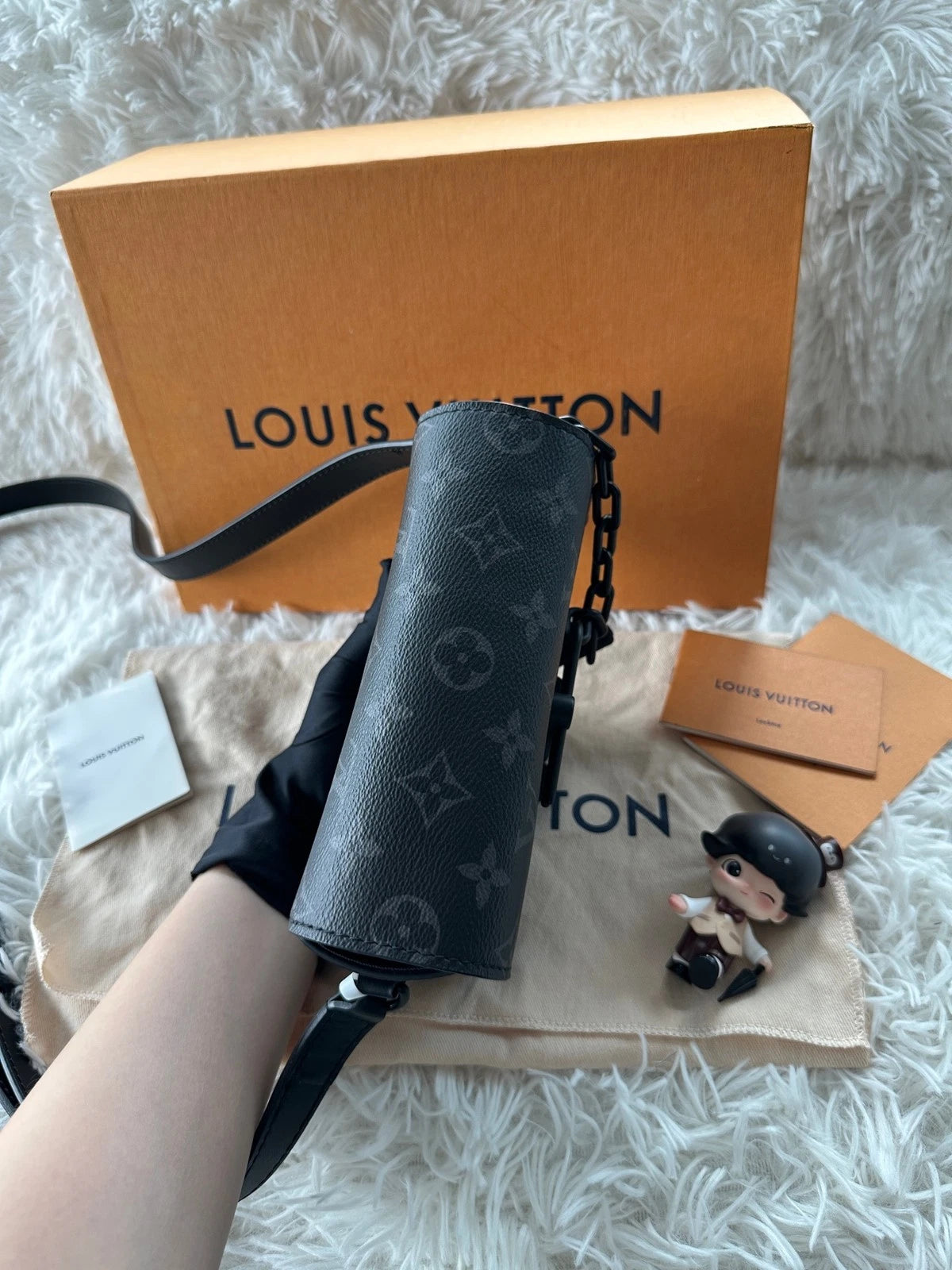 Louis Vuitton Steamer Monogram Leather Mini Box Shoulder Bag Women