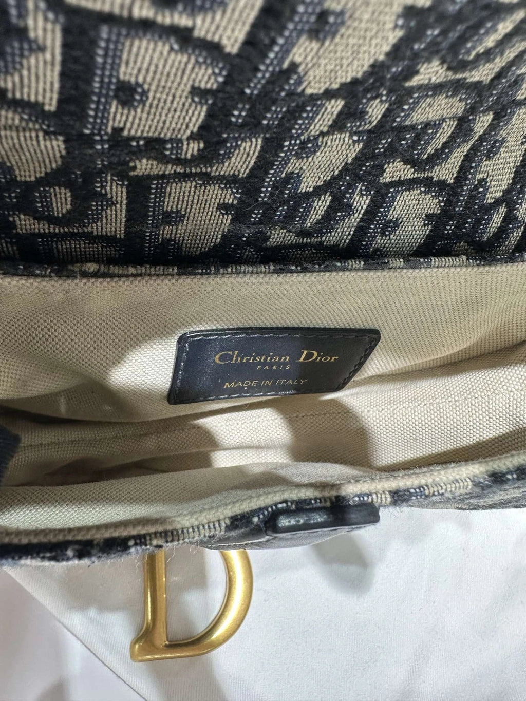 Dior Saddle Monogram Canvas Shoulder Bag Excellent