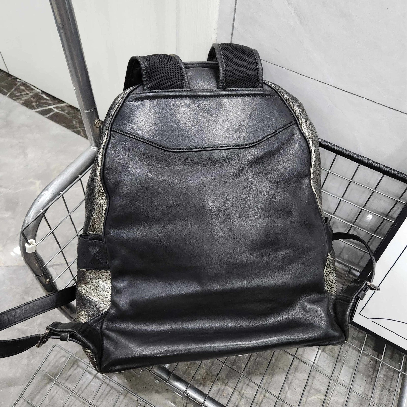 MCM Colorblock Leather Backpack for Women