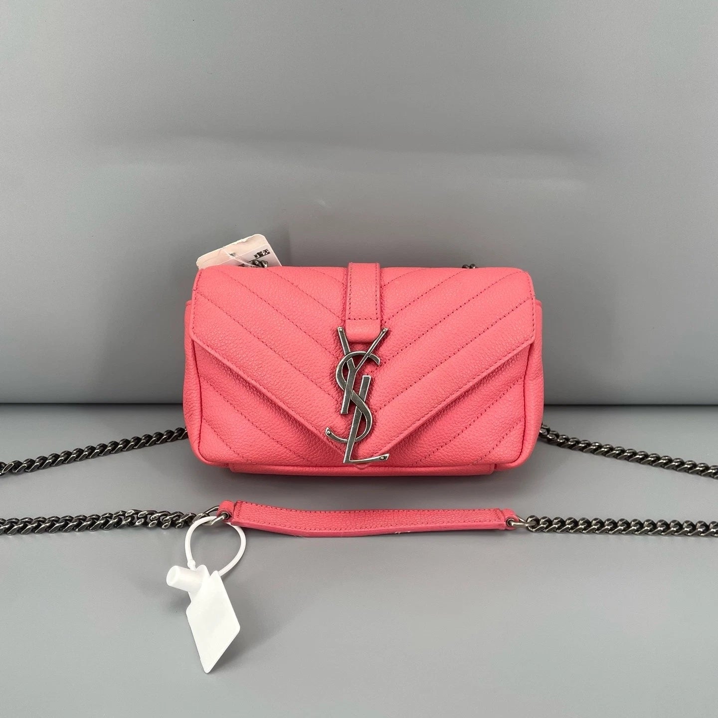 YSL Pink Leather Mini College Crossbody For Women