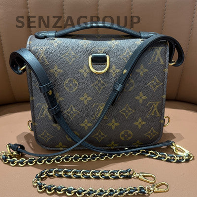 Louis Vuitton Monogram Canvas Backpack Messenger Bag Brown Gold Hardware