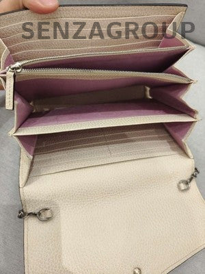 Gucci Dionysus Mini Chain Shoulder Bag Beige Silver Hardware Classic Women