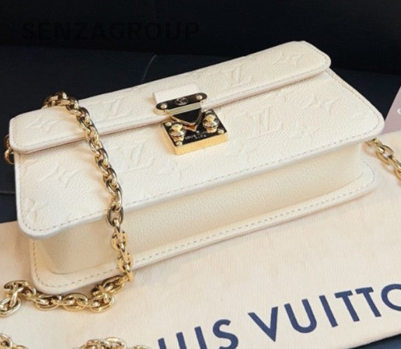 Louis Vuitton Wallet On Chain Metis Shoulder Bag Crossbody White Gold Women