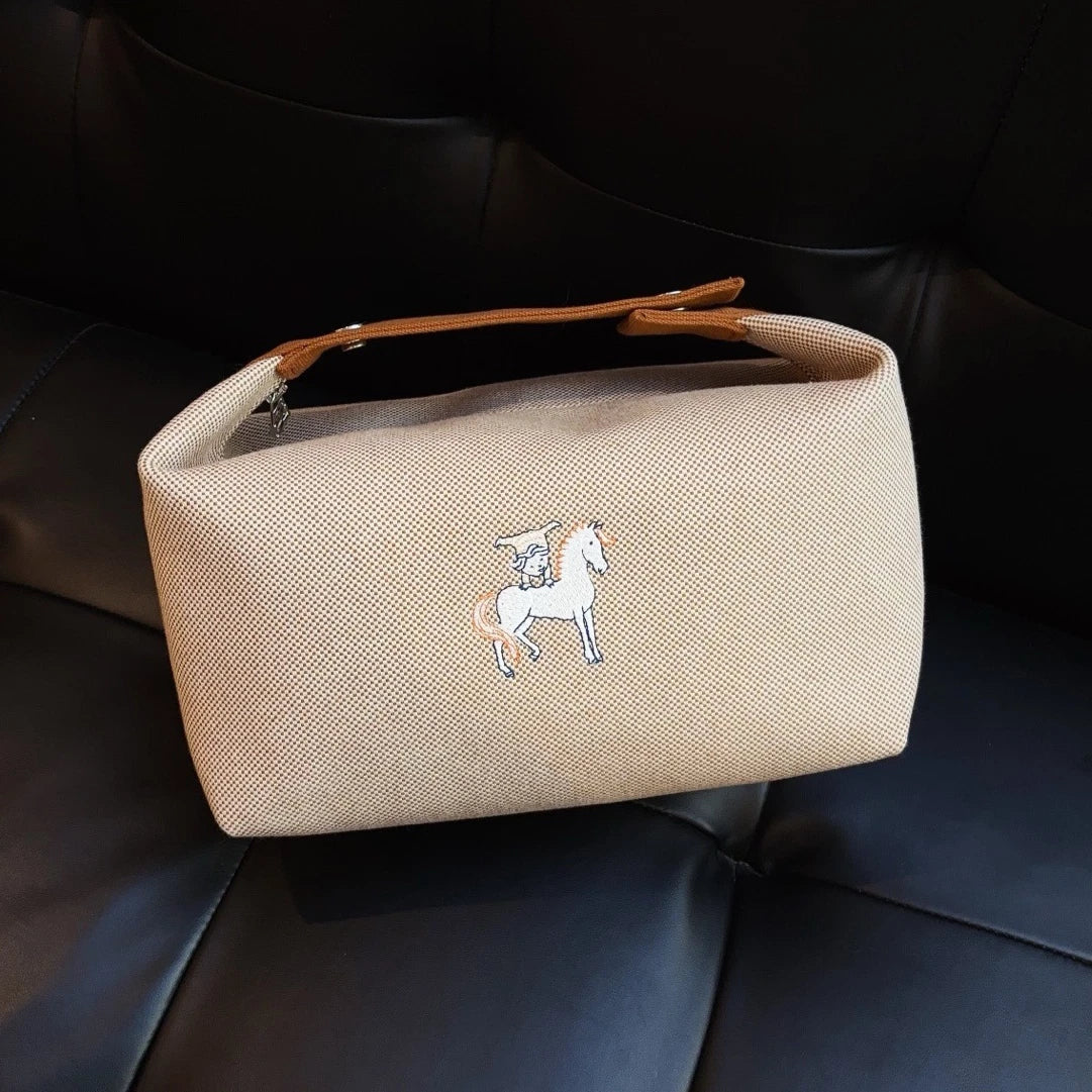 Hermes Hobo GM Top Handle Bag Beige Brown Women Fashion