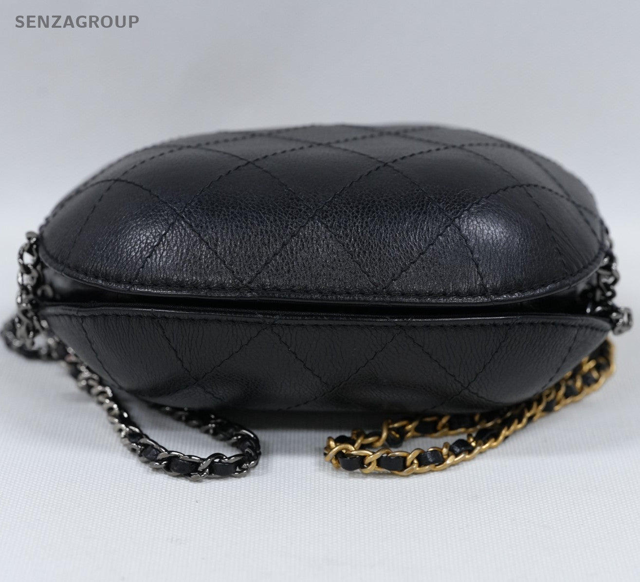 Chanel Calfskin Chain Drawstring Bucket Black Gold Silver Women Classic Fashion