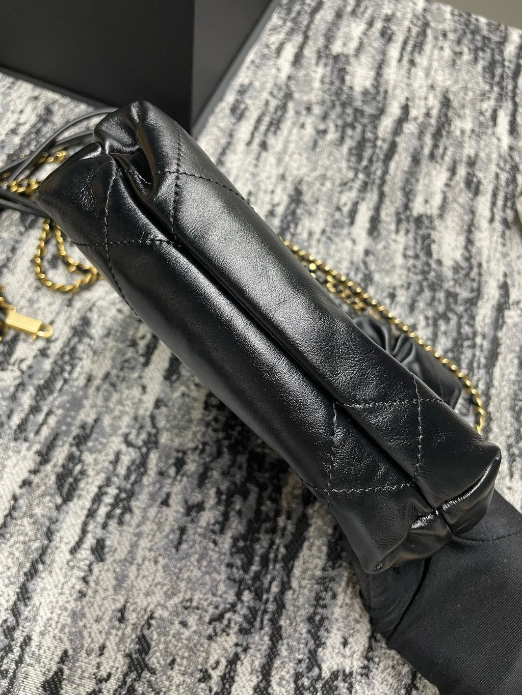 CHANEL 22 Bag Mini Black Gold Detachable Chain Shoulder Bag For Women