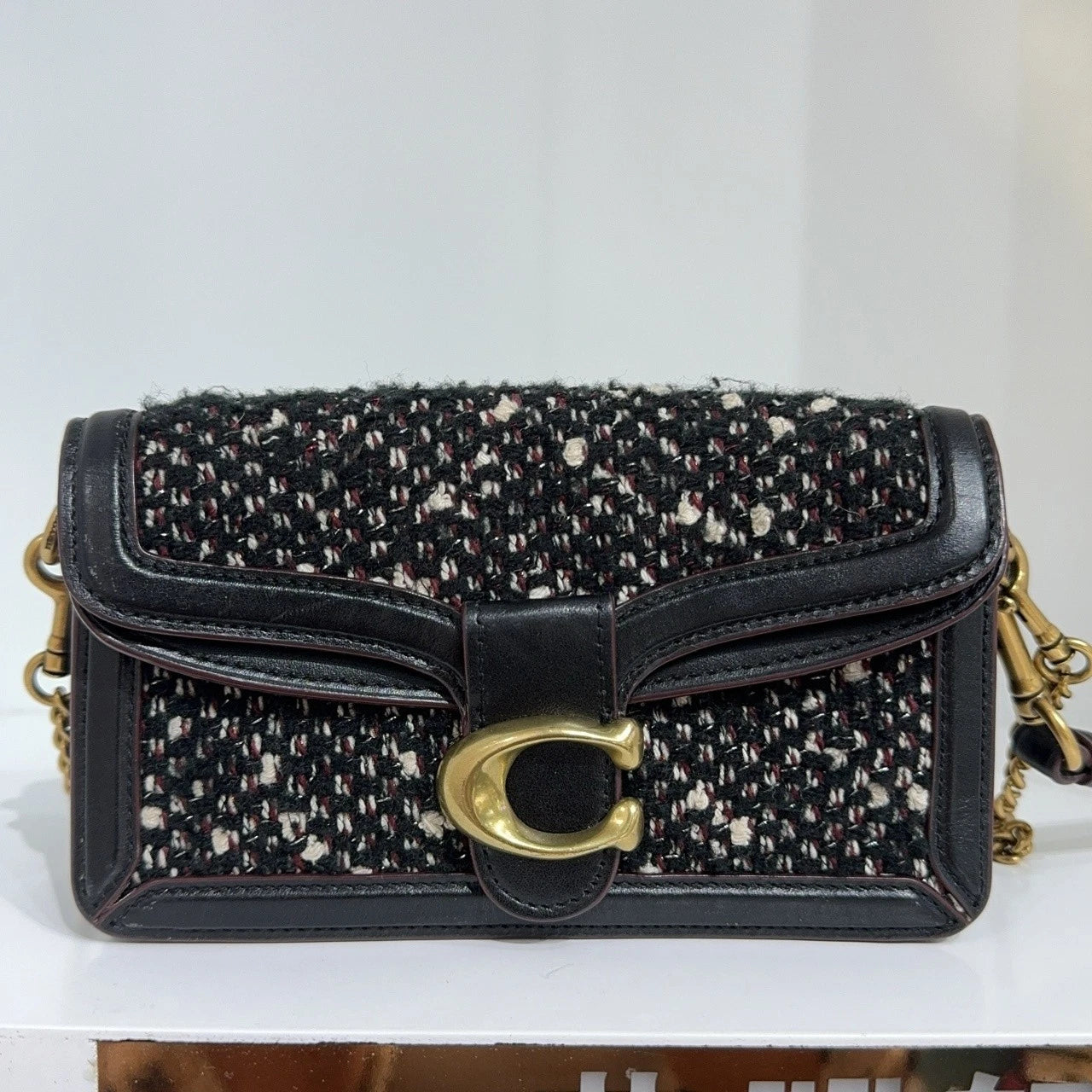Coach Tabby 18 Mini Woven Leather WOC Shoulder Crossbody Bag For Women