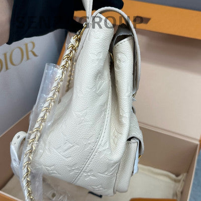 Louis Vuitton White Gold Hardware Monogram Leather Women's Backpack