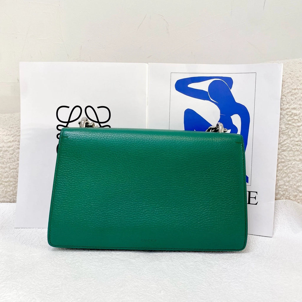 Gucci Chain Shoulder Bag Crossbody Green Women Classic