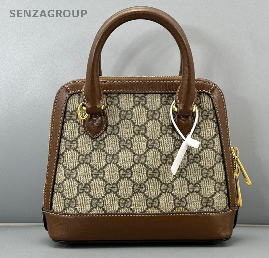 Gucci Horsebit1955 Mini Ophidia Top Handle Bag Crossbody Brown Women Classic