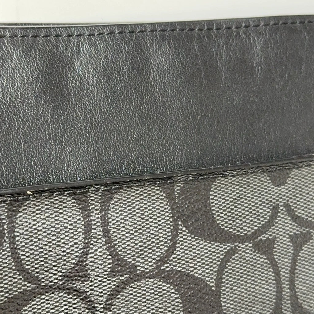 Coach Gray Monogram Canvas Shoulder Crossbody Bag For Women