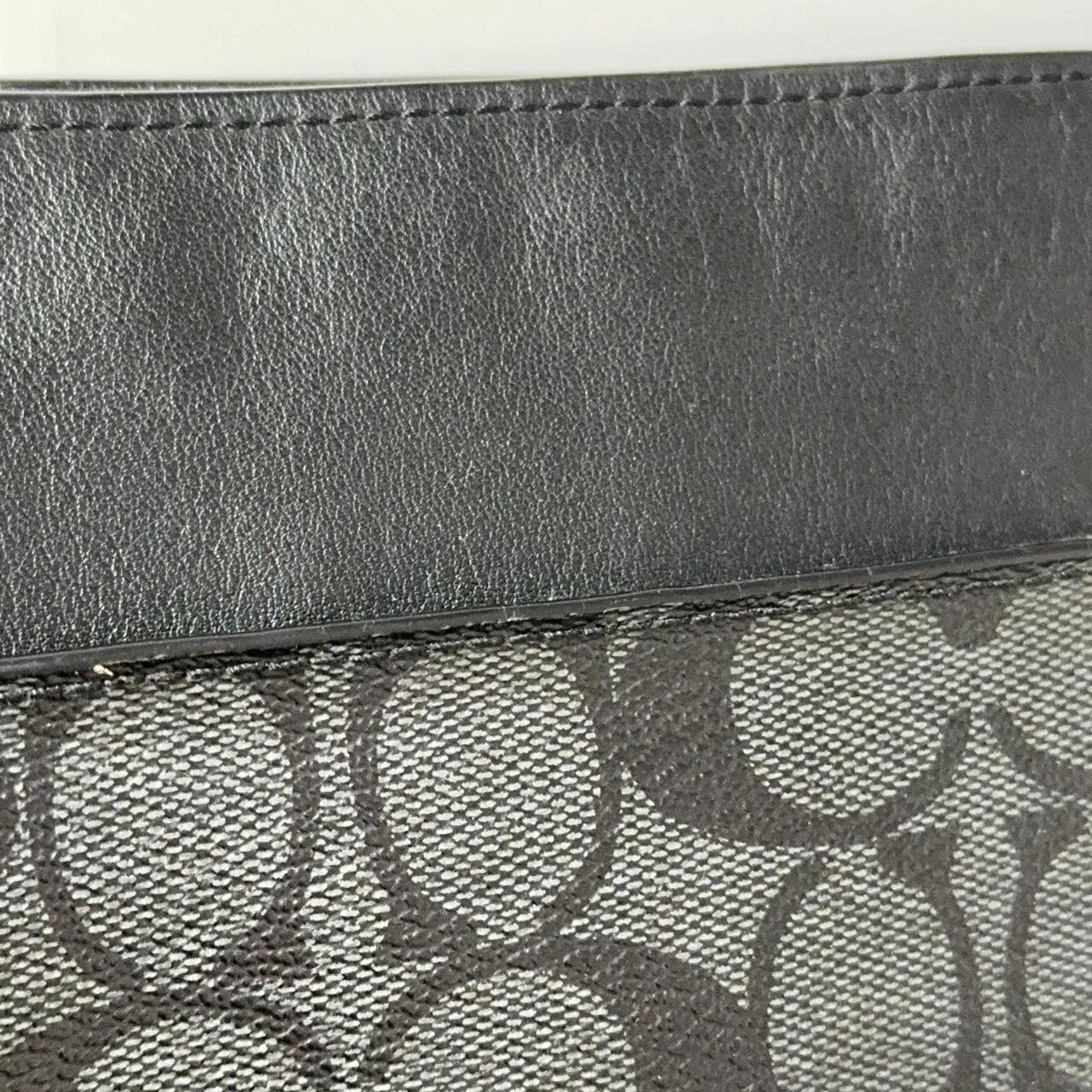 Coach Gray Monogram Canvas Shoulder Crossbody Bag For Women