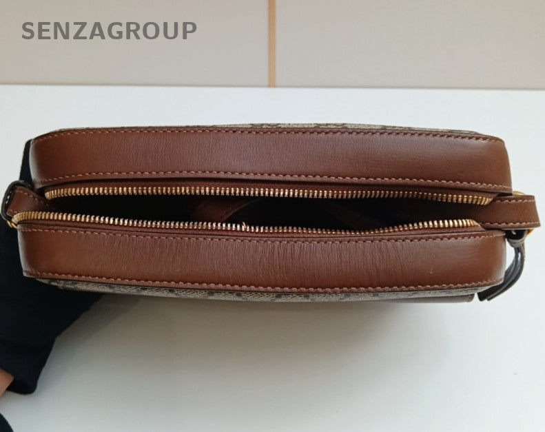 Gucci Horsebit 1955 Camera Bag Crossbody Brown Gold Used Women Classic