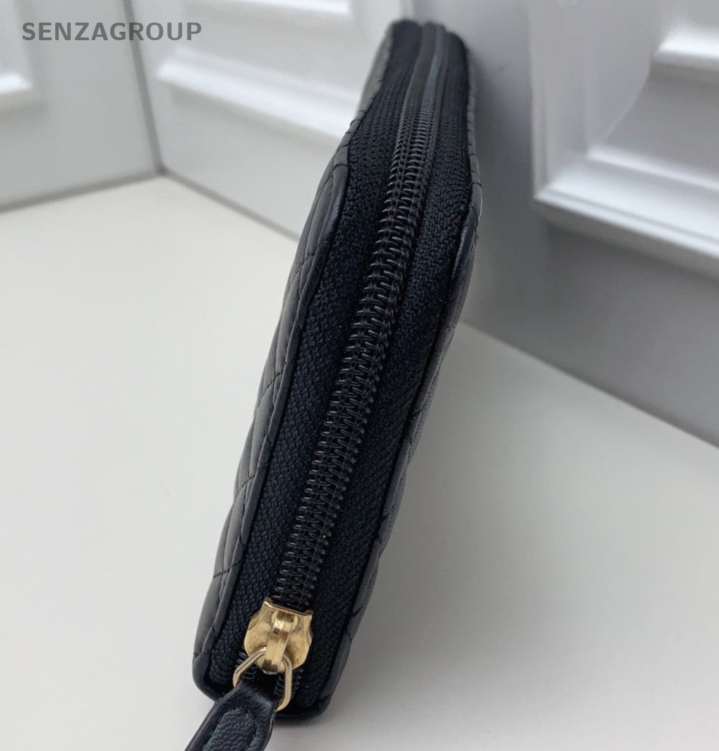 Chanel Diamond Clutch Black Pink Gold Used Women Classic Fashion