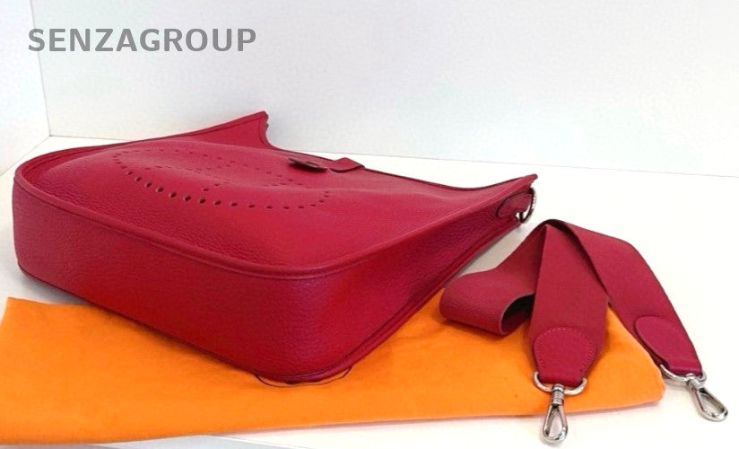 Hermes Evelyne 33 2ways Shoulder Crossbody Bag Red Women casual style