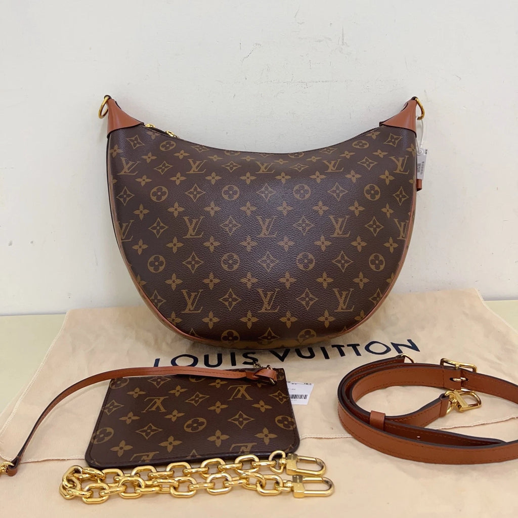 Louis Vuitton Loop Monogram Canvas Brown Shoulder Bag Crossbody Excellent