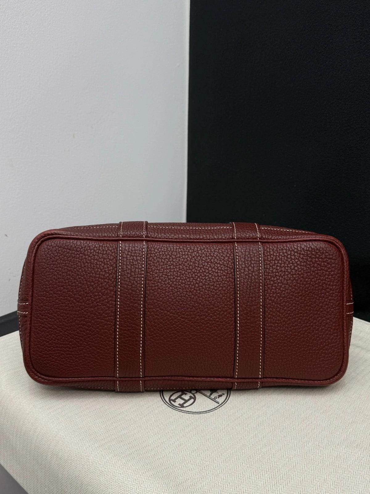 Hermès Garden Party 30 Tote Handbag Bordeaux Red Women Classic