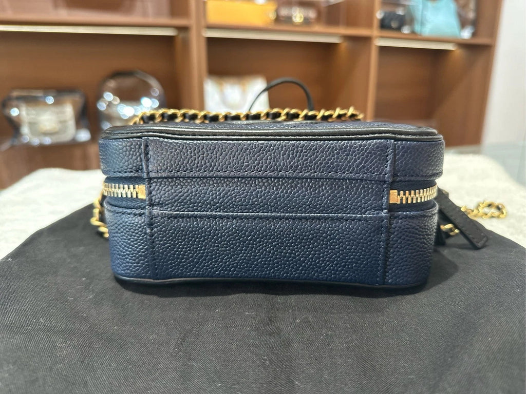CHANEL Blue Small Camera Bag Handbag Crossbody For Women
