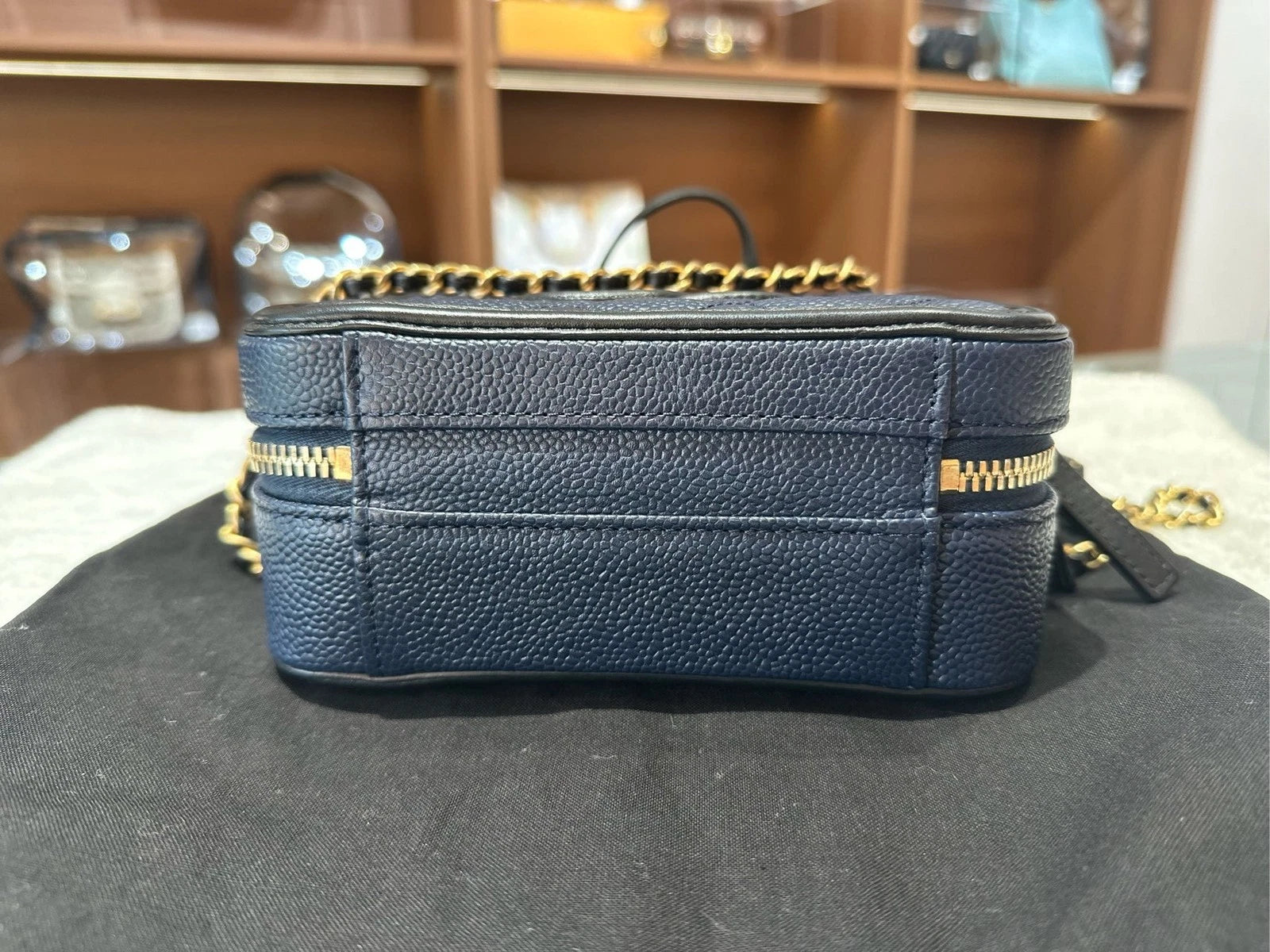 CHANEL Blue Small Camera Bag Handbag Crossbody For Women