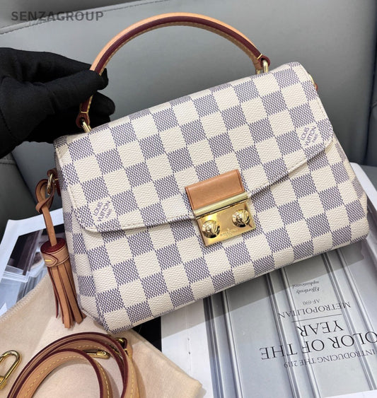 Louis Vuitton Croisstte Damier Ebene Top Handle 2way Shoulder Handbag Women