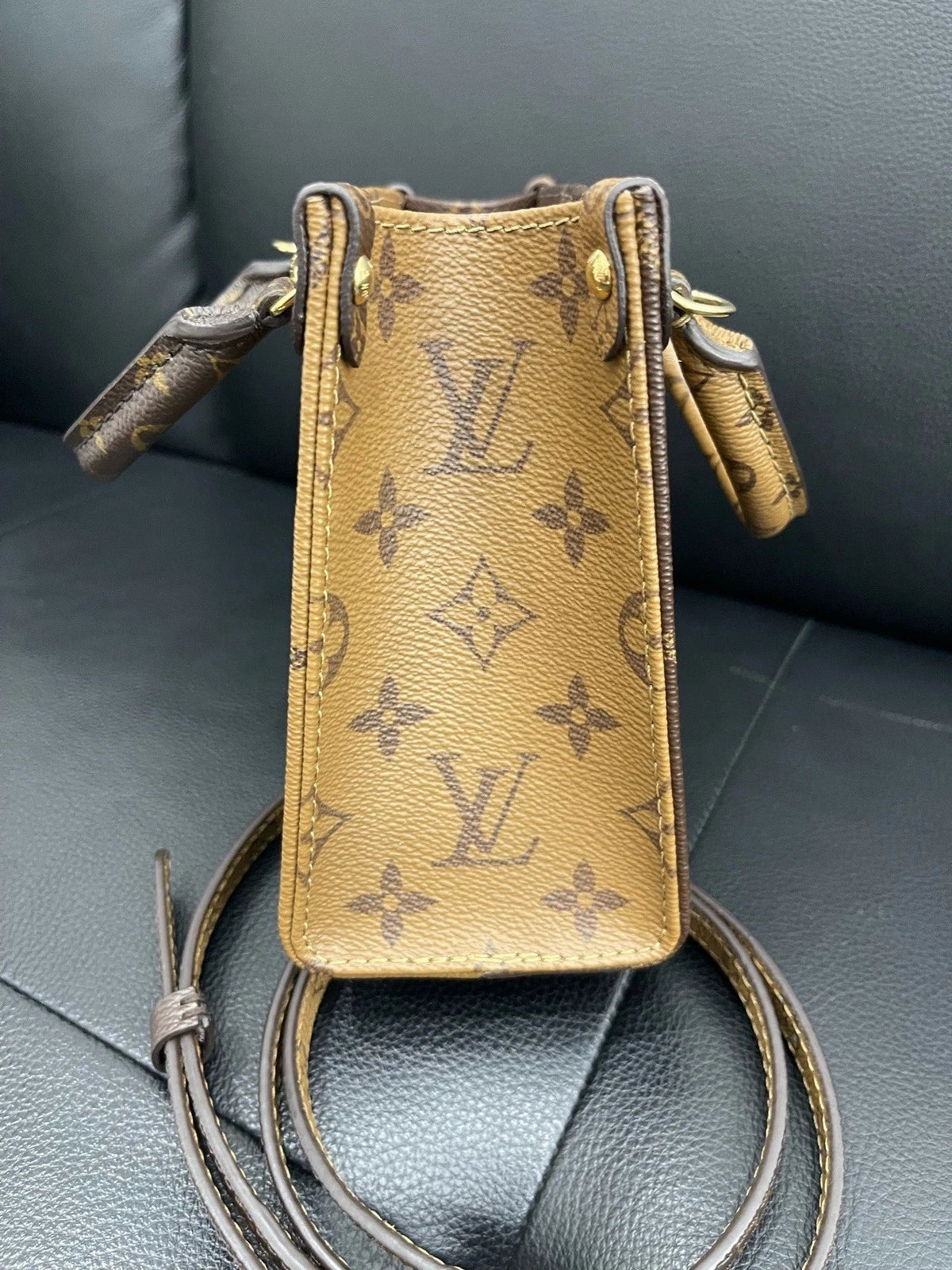 Excellent Louis Vuitton Onthego BB Monogram Canvas Tote Handbag Crossbody GHW