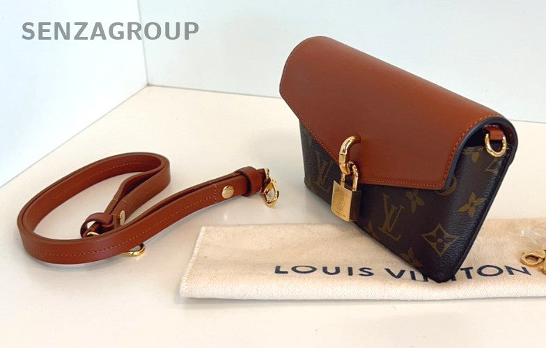 Louis Vuitton Padlock on srtap Chip Version Chain Shoulder Handbag Monogram