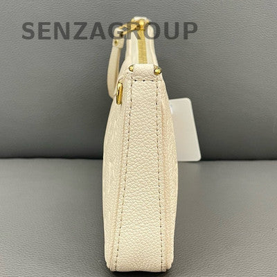 Louis Vuitton Easy Pouch White Gold Hardware Crossbody Bag Women's Fashion