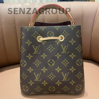 Louis Vuitton Monogram Noe Bucket Bag Brown Gold Hardware Classic Women