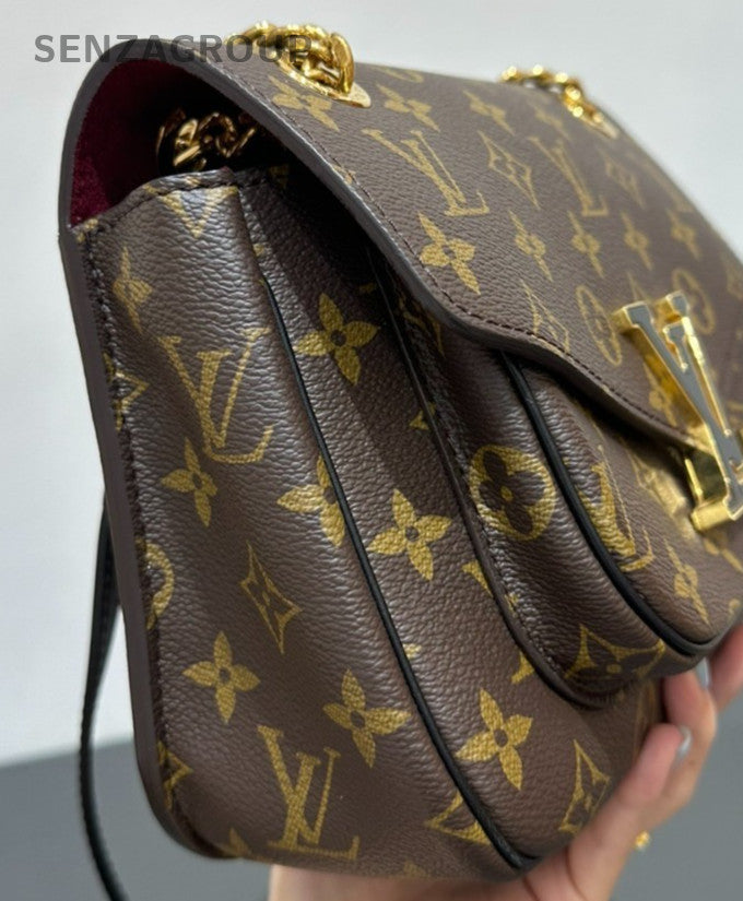 Louis Vuitton Passy Monogram Messenger Crossbody Shoulder Bag Brown Women