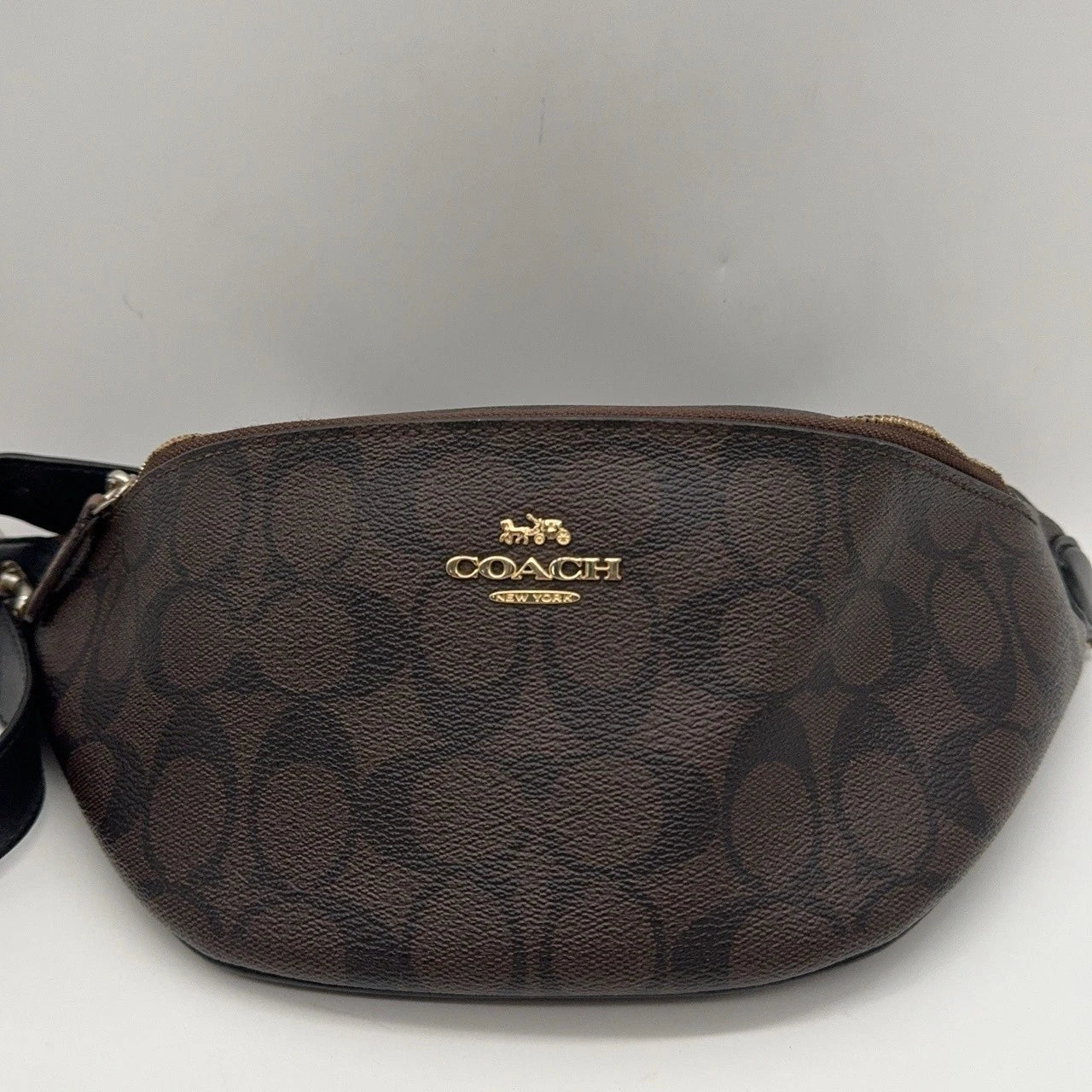 Coach Large Monogram Patchwork Leather Crossbody Fanny Chest Bag Women