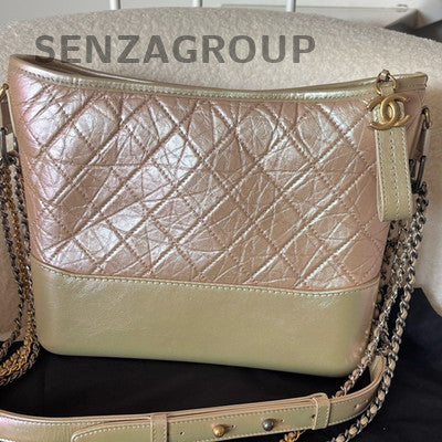 Chanel Gabrielle Hobo Bag Medium Size Pink Gold Hardware Chain Strap