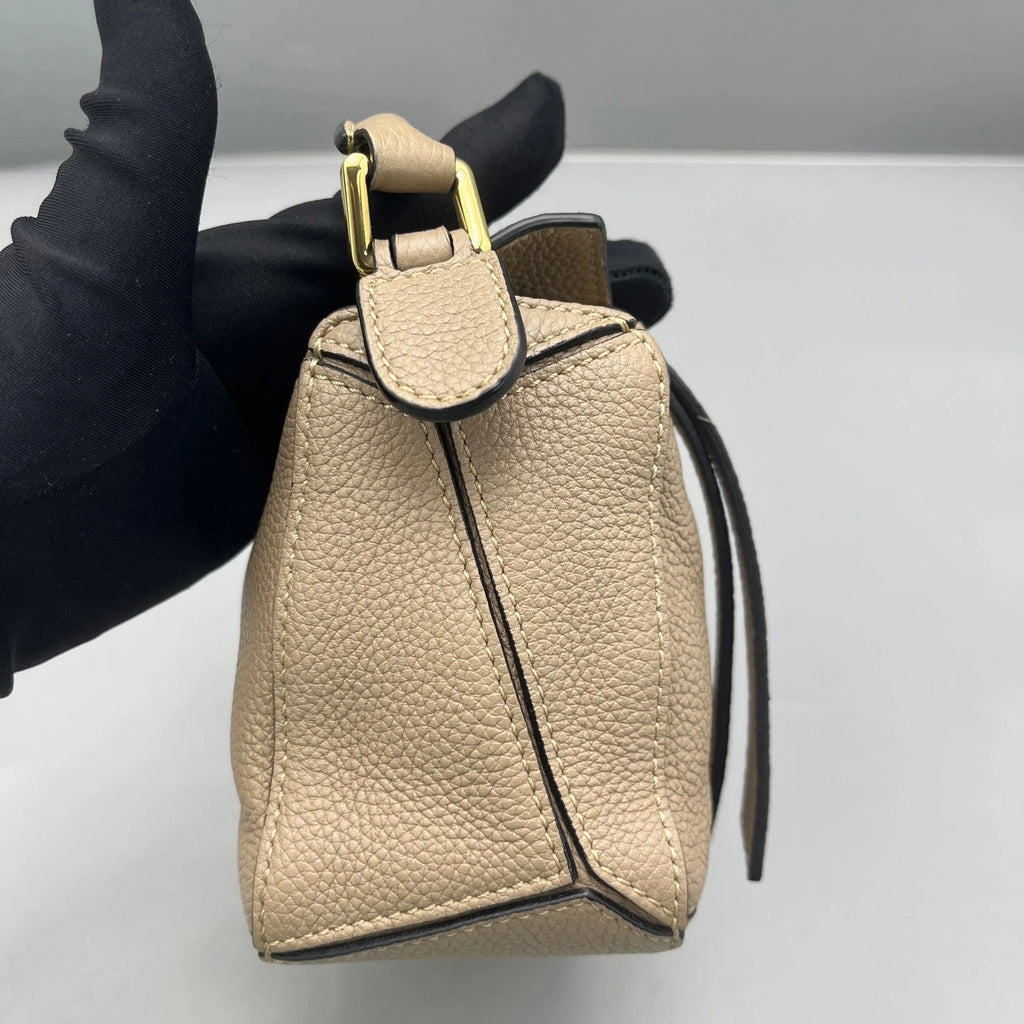 Loewe Mini Geometric Leather Crossbody Bag For Women Beige