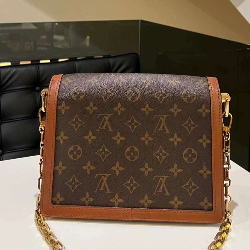 Louis Vuitton Monogram Canvas Medium Dauphine Shoulder Crossbody Bag