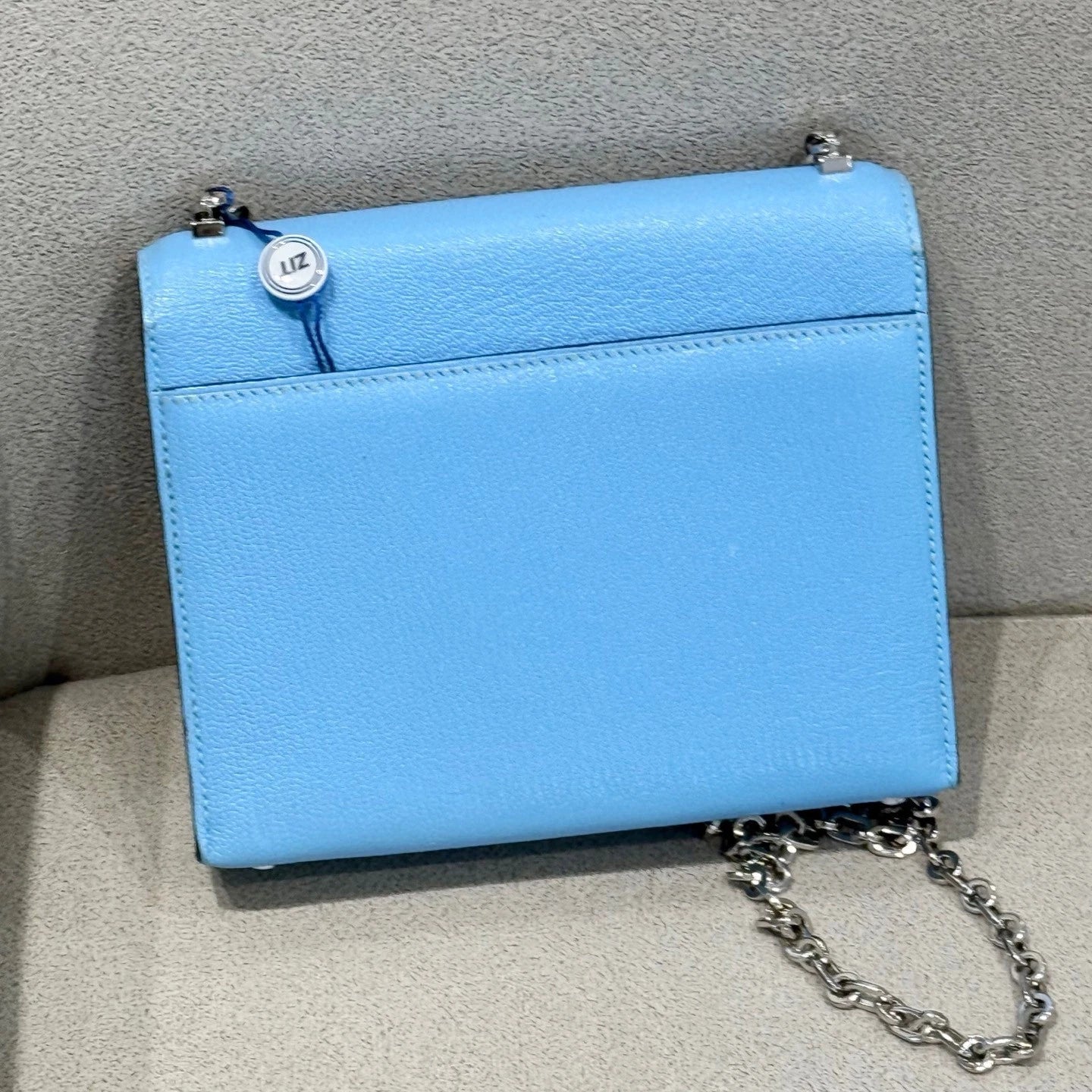 Hermes Verrou Mini Candy Blue Leather Shoulder Bag Women