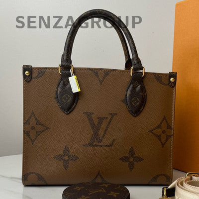 Louis Vuitton ONTHEGO GM Tote Bag Brown Gold Hardware Women's Shoulder Bag