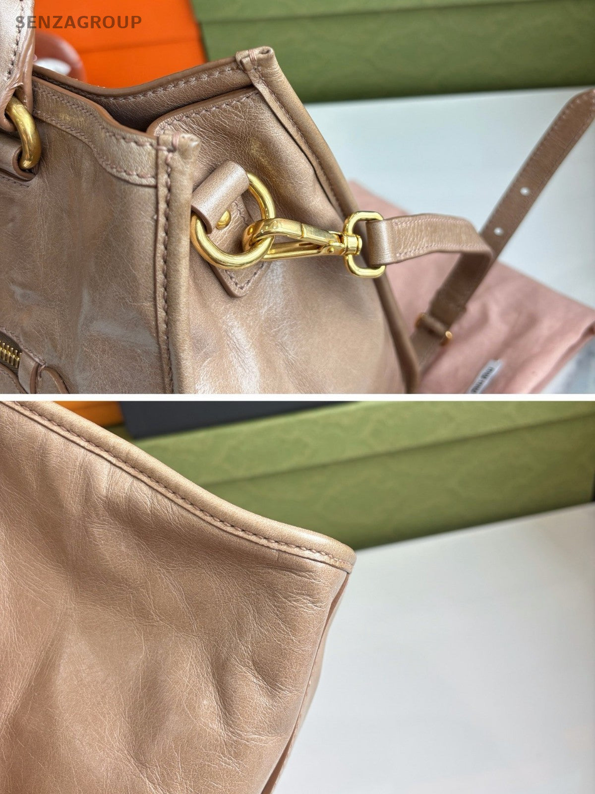 Miumiu Apricot color Locomotive bag 2WAY Shoulder bag Crossbody