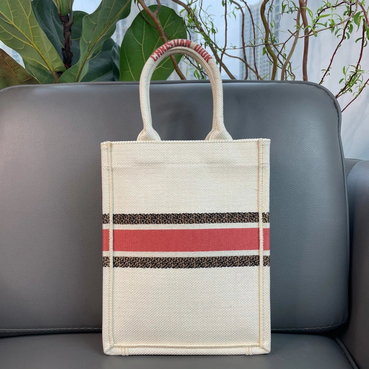 Dior Women Limited Woven Vertical Tote Handbag